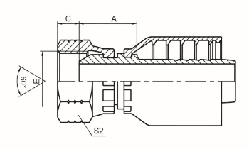 美制NPSM內螺紋60°外錐面 SAE J514